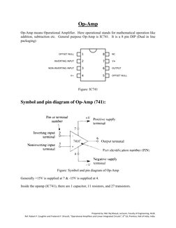 Prepared by: Md. Raj Masud, Lecturer, Faculty of Engineering, AIUB. 
Ref:  Robert  F.  Coughlin  and  Frederick  F.  Driscoll