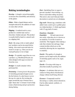 Essential Baking Terminologies A-Z | PDF | Breads | Baking