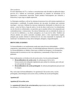 Otros productos
El suero hipertónico (al 7%, e incluso a concentraciones más elevadas) en aplicación tópica
provoca tos  e  h