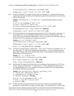 Solutions for Fundamentals of Modern Manufacturing, 5/e (published by Wiley)  MPGroover 2012
 = tan-1(0. 4286 cos 12/(1 - 0
