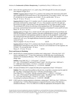 Solutions for Fundamentals of Modern Manufacturing, 5/e (published by Wiley)  MPGroover 2012
20.18
Derive the force equation