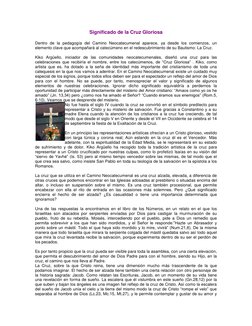 Significado de la Cruz Gloriosa 
Dentro de la pedagogía del Camino Neocatecumenal aparece, ya desde los comienzos, un 
elemen