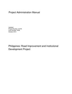 Updated 
Project Number: 41076 
Loan Number: 2836 
October 2012 
 
 
 
Philippines: Road Improvement