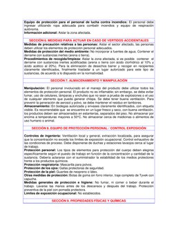 Equipo de protección para el personal de lucha contra incendios: El personal debe 
ingresar utilizando ropa adecuada para