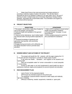 
Water Hand Pump is the most economical and simple solutions in 
providing a collective supply of water in the school.  This