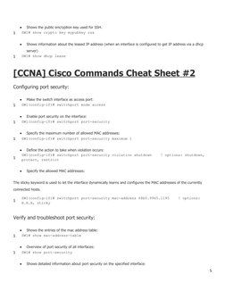 CCNA Cisco Commands Cheat Sheet | PDF | Ip Address | Network Architecture
