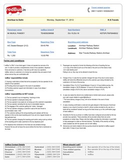 Passenger name
redBus ticket #
Seat Numbers
PNR  #
TEAE65299568
Bus Type
Total Fare
Reporting Time
Departure Time
Location:
L