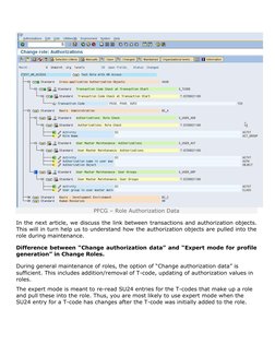 PFCG – Role Authorization Data  (http://sapsecuritypages.com/blog/wp-content/uploads/2010/10/PFCG_authorization_data.jpg)
I