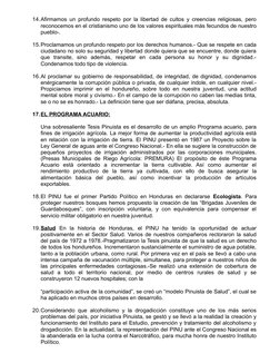 14.Afirmamos un profundo respeto por la libertad de cultos y creencias religiosas, pero
reconocemos en el cristianismo uno de