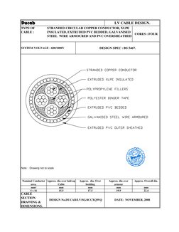 Ducab XLPE Low Voltage Cable Data Sheet | PDF | Cable | Electrical ...