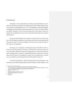 2 
 
 
Factual Antecedents 
 
 
On September 2, 1976, respondent Beata Sayson (Beata) and her husband Roberto Sayson, Sr. 
(R