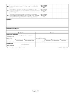 Page 2 of 2
B4
B5
B6
REFERENCE DOCUMENTS:
Contractor
Jacobs
Construction Department
Name, Initials and Date:
Work is Complete