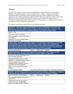CSOL 550 Management and Cyber Security Final Assignment 
Marc Leeka 
4 
3 Planning 
 
The ISSP will commence with an inventor