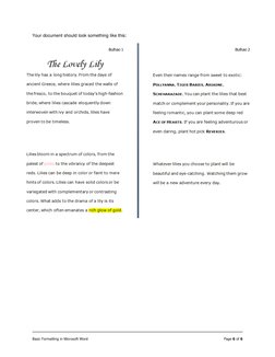MS Word Formatting Exercises Guide | PDF | Microsoft Word | Printing