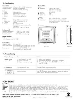 +GF+ SIGNET
Sales Offices:
USA
George Fischer, Inc., 2882 Dow Avenue, Tustin, CA  92780/USA, Tel. (714) 731-8800, Fax (714) 7