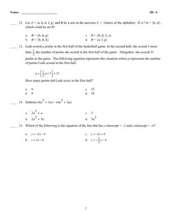Algebra 1 EOC Practice Test #1 | PDF | Teaching Methods & Materials