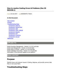 Resolving Oracle Costing Errors | PDF | Oracle Database | Inventory