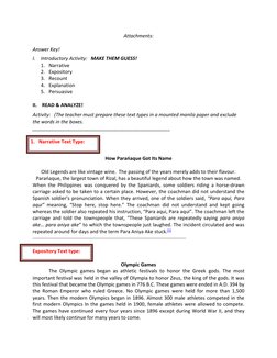 Grade 7 Text Types Lesson Plan | PDF | Rain | Narrative