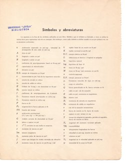 U N I V E R S I D A D 
" L O Y O I A " 
B I B L I O T E C A 
Símbolos y abreviaturas 
L a s i g u i e n t e es l a l i s t a