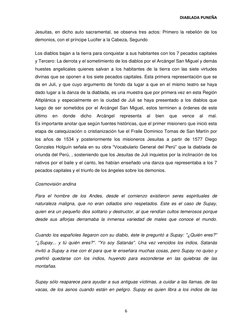 DIABLADA PUNEÑA  
6 
 
Jesuitas, en dicho auto sacramental, se observa tres actos: Primero la rebelión de los 
demonios, con