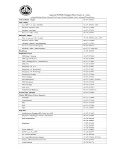 Important PGIMER, Chandigarh Phone Numbers at a Glance