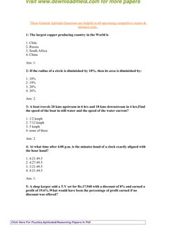General Aptitude Test Questions PDF | PDF | Train | Speed
