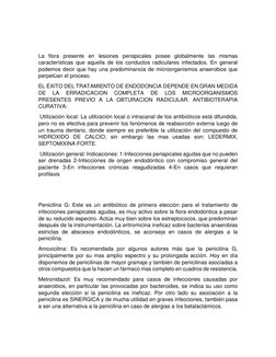La flora presente en lesiones periapicales posee globalmente las mismas 
características que aquella de los conductos rad