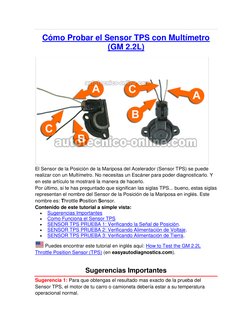 Cómo Probar el Sensor TPS con Multímetro 
(GM 2.2L)  (http://autotecnico-online.com/gm/2.2L/como-probar-el-sensor-tps-con-mul
