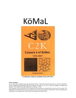 KöMaL: A Century of Physics Problems | PDF | Electron | Capacitor