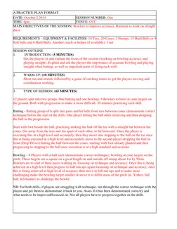 Cricket Practice Session Plan | PDF | Bowling (Cricket) | Cricket Skills
