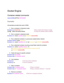 Docker Commands Cheat Sheet | PDF | File System | World Wide Web