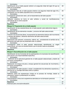 •
Actividades
Identificación de un baile popular anterior a la segunda mitad del siglo XX que se
baile en la actualidad.
•
Ac
