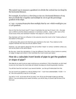 Calculating Drainage Falls and Gradients | PDF | Gradient | Pipe (Fluid ...
