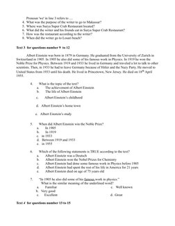 Pronoun 'we' in line 3 refers to .... 
4. What was the purpose of the writer to go to Makassar? 
5. Where was Surya Super Cra