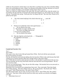 I think my first memories started when I was about three or perhaps four years old. I remember falling
from a tree and breaki