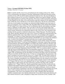 Veroy v. Layague [GR 95630, 18 June 1992]
En Banc, Paras (J): 12 concur
Facts: Leopoldo and Ma. Luisa Veroy are husband and w