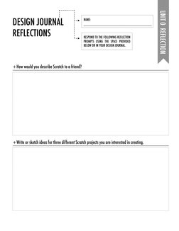 UNIT 0  REFLECTION!
DESIGN JOURNAL!
REFLECTIONS!
RESPOND TO THE FOLLOWING REFLECTION 
PROMPTS USING THE SPACE PROVIDED 
BELO
