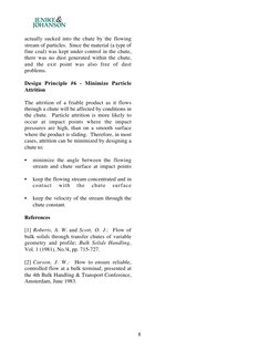 Chute Design Principles for Bulk Solids | PDF | Wear | Acceleration