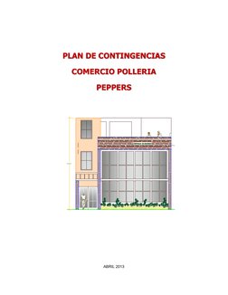  
PLAN DE CONTINGENCIAS 
COMERCIO POLLERIA  
PEPPERS 
 
 
ABRIL 2013 

