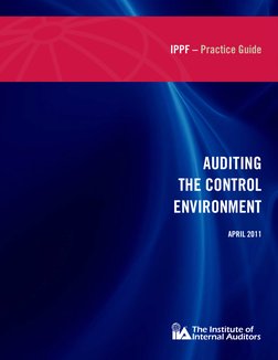 IPPF – Practice Guide
Auditing 
the control 
environment
APRIL 2011
