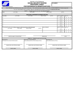 SSS Personal Record Form E-1 | PDF