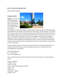Understanding Batangas Dialect and Words | PDF | Social Science ...