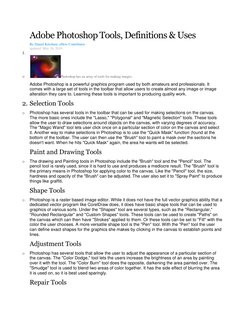 Adobe  (http://i.ehow.co.uk/images/a06/80/g0/adobe-photoshop-tools_-definitions-uses-1.1-800X800.jpg)Photoshop Tools, Definit