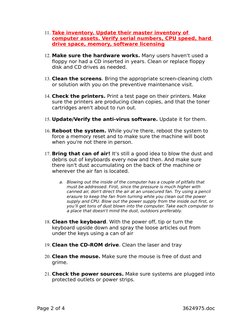 PC Preventive Maintenance Checklist | PDF | Computer File | Booting
