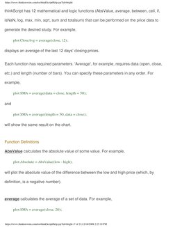 thinkScript User Manual Overview | PDF | Parameter (Computer ...
