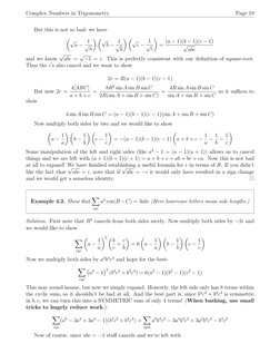 Complex Numbers in Trigonometry
Page 10
But this is not so bad- we have
√a −1
√a
 √
b −1
√
b
 √c −1
√c

= (a −1)(b −1)(