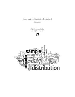 Introductory Statistics Explained
Edition 1.10
©2015 Jeremy Balka
All rights reserved
