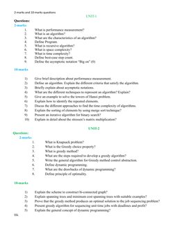 DAA Important Questions and Answers | PDF | Dynamic Programming ...