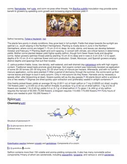 corms.  (https://en.wikipedia.org/wiki/File:Crocetin_safranal_esterification.png) (https://en.wikipedia.org/wiki/File:Picrocr