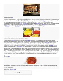 (https://en.wikipedia.org/wiki/File:Saffron_soak.jpg) (https://en.wikipedia.org/wiki/File:Saffron_at_a_Turkish_market.jpg)